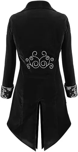 Miniatura 3 de Chaqueta steampunk medieval para hombre, abrigo largo gótico victoriano para Halloween