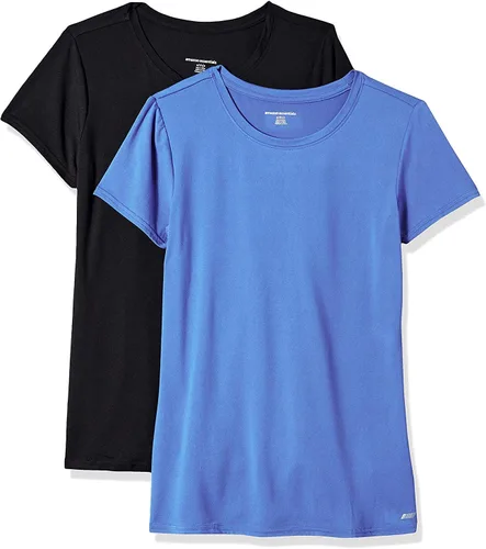 Miniatura 26 de Amazon Essentials Camiseta de manga corta con cuello redondo para mujer, de secado rápido, para entrenamiento, gimnasio, paquete múltiple