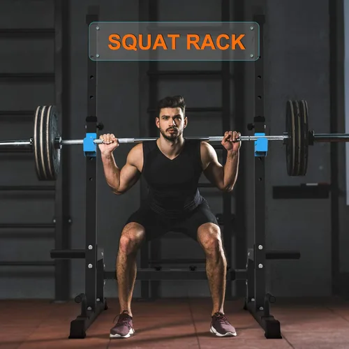 Miniatura 3 de JX FITNESS Estante para sentadillas, estante de barra, estante de prensa de banco push up multifunción levantamiento de pesas gimnasio/gimnasio
