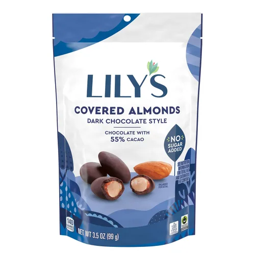 Miniatura 3 de Lily's Sweets, Almendras cubiertas de chocolate negro, 3.5 onzas