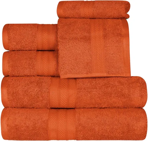 Miniatura 73 de Superior Juego de 2 toallas de baño de fibra larga 100% algodón peinado de 27.64 oz/m², para baño, ducha, cocina, súper suave, afelpado, altamente
