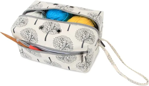 Miniatura 8 de Luxja Bolsa de almacenamiento de hilo pequeña, bolsa de punto portátil para madejas de hilo, ganchos de ganchillo, agujas de tejer