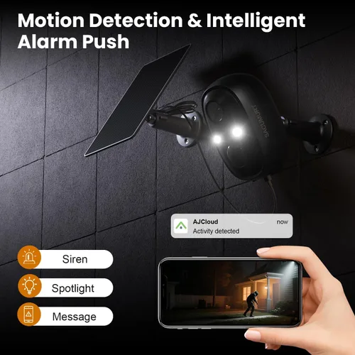 Miniatura 4 de Cámaras de seguridad inalámbricas para exteriores, almacenamiento en la nube gratuito, cámara WiFi de 2.4 GHz inalámbrica para exteriores, cámaras