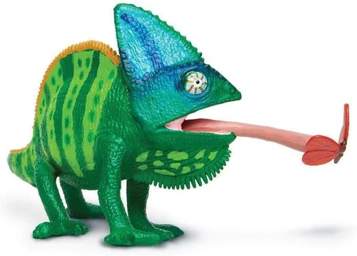 Miniatura 2 de Safari Ltd. Figura de camaleón velado, figura detallada de modelo de 9.25 pulgadas, juguete educativo para niños, niñas y niños a partir de 3 años