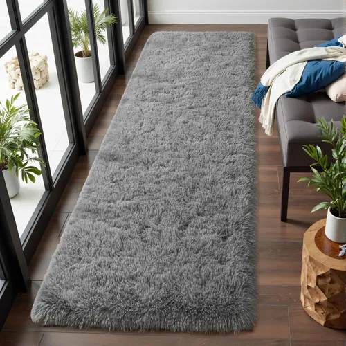 Miniatura 33 de Macgace - Alfombras pequeñas para dormitorio, 2 x 3, beige, antideslizante, alfombra de área, súper suave, de felpa esponjosa, alfombra moderna