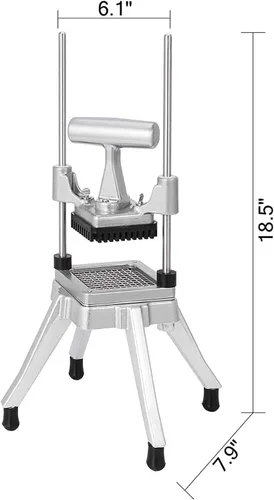 Miniatura 2 de Picador Comercial de Verduras y Frutas con Rebanador de 6 Cuñas y Cuchillas de 1/4″, 3/8″ y 1/2" Cortador de Alimentos Profesional Cortador de Papas
