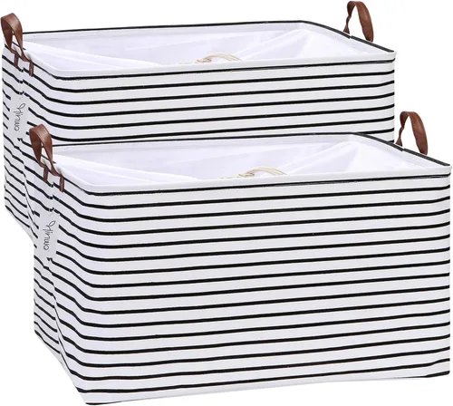 Miniatura 40 de Hinwo 31L Bolsas de almacenamiento grandes, organizadores de armario y almacenamiento, cestas de estante, cestas de almacenamiento plegables