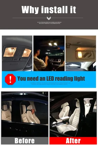 Miniatura 5 de 4 bombillas LED para coche, luces de lectura de cúpula interior, para Nissan Sentra Sylphy B17 2012 2013 2014 2015 2016, accesorios