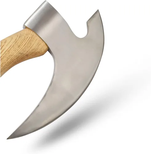 Miniatura 5 de Cuchillo de cocina Ulu hecho a mano con mango de madera rosa viene con funda de cuero (6009-P)