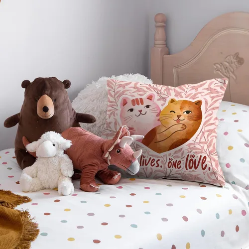 Miniatura 5 de Fundas de almohada rosas con diseño floral de San Valentín, regalos para mujeres, novias, parejas, amantes de los gatos, divertidas fundas