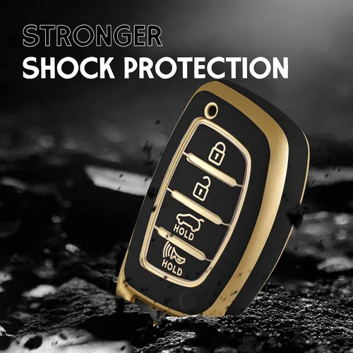 Miniatura 4 de Funda protectora inteligente de termoplástico con 4 botones para llave de Hyundai; funda compatible con los modelos Elantra, Ioniq, Sonata, Tucson