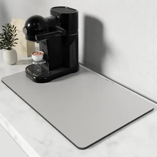 Miniatura 18 de Rnivvi Tapete de secado de platos para encimera de cocina, 16 x 18 pulgadas, bonita almohadilla de secado absorbente resistente al calor con goma