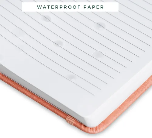 Miniatura 2 de Cuaderno de Papel de Piedra con Rayas Premium A5 Tapa Dura Diario de Cuero Vegano 160 Páginas Cuaderno Ejecutivo de Calidad Premium Para Hombres