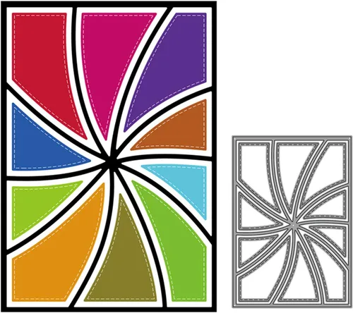 Miniatura 16 de Troqueles para álbumes de recortes, troqueles de corte de metal con marco rectangular para hacer tarjetas, plantilla de perforación de manualidades
