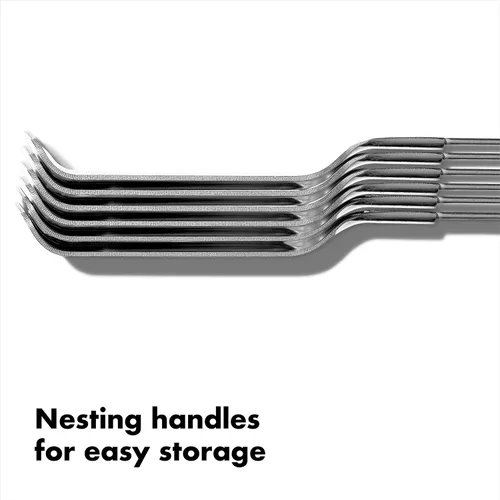 Miniatura 6 de OXO Good Grips Herramientas para Parrilla, Pinchos de Acero Inoxidable para Parrilla - Juego de 6