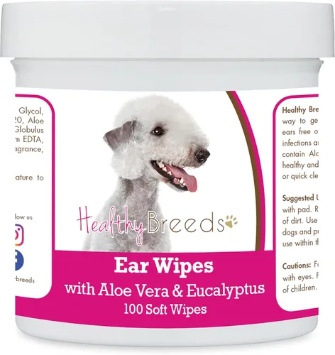 Miniatura 95 de Healthy Breeds Pastor alemán, silla de montar, toallitas de limpieza de oídos con aloe y eucalipto para perros, 100