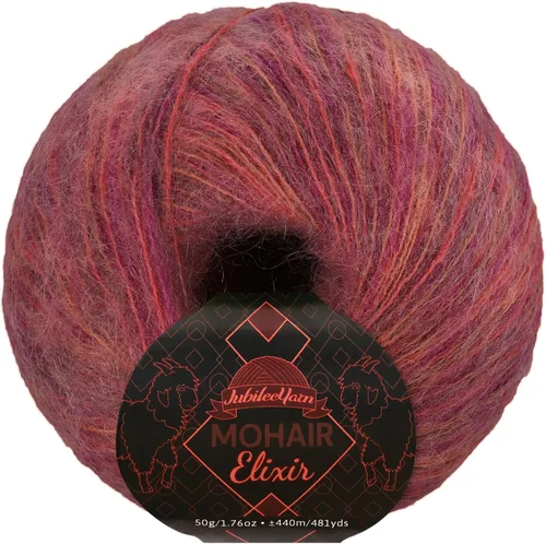 Miniatura 123 de JubileeYarn Mohair Elixir Yarn - 50g/Skein Baby Wool Blend - Cosmopolitan - 1 Skein