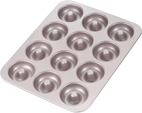 Miniatura 17 de CHEFMADE Molde de donas para tartas, 12 cavidades antiadherentes en forma de oso para hornear al horno (dorado champán)