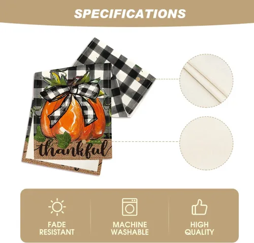 Miniatura 5 de Artoid Mode Camino de mesa de otoño agradecido con lazo, diseño de calabaza, Acción de Gracias, cocina, comedor, decoración para el hogar, fiesta