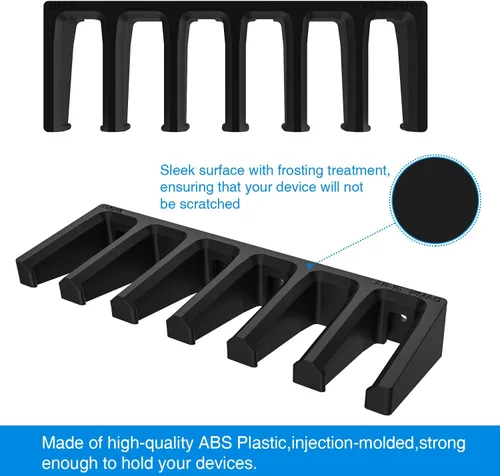 Miniatura 2 de Soporte de pared PMAG estándar de ABS sólido 6X, soporte de mag, estante de almacenamiento de revistas caseras Negro
