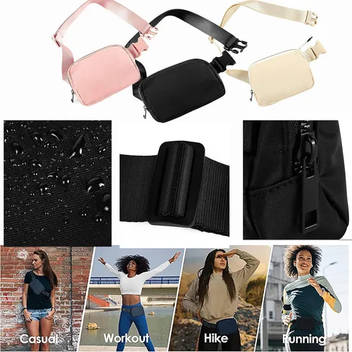 Miniatura 5 de Riñonera unisex de moda en todas partes con longitud ajustable para mujer, Negro, s