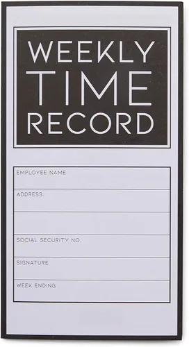 Miniatura 3 de Stockroom Plus Tarjetas semanales de tiempo triples para empleados para contabilidad, tamaño de bolsillo (5 x 8 pulgadas, 200 unidades)