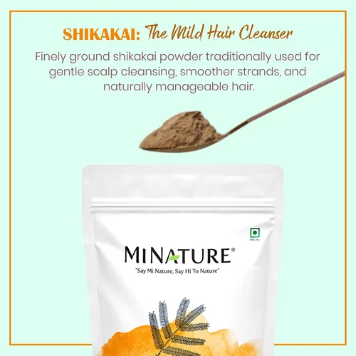 Miniatura 2 de minature Shikakai (Acacia Concinna) Polvo Excelente acondicionador y limpiador para el cabello Cabello encrespado Paquete de cabello