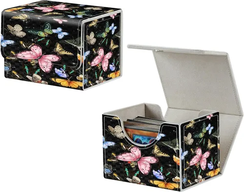 Miniatura 16 de MTG Commander - Caja de cartas intercambiables, más de 100 tarjetas con funda con funda de piel sintética, caja de almacenamiento de tarjetas