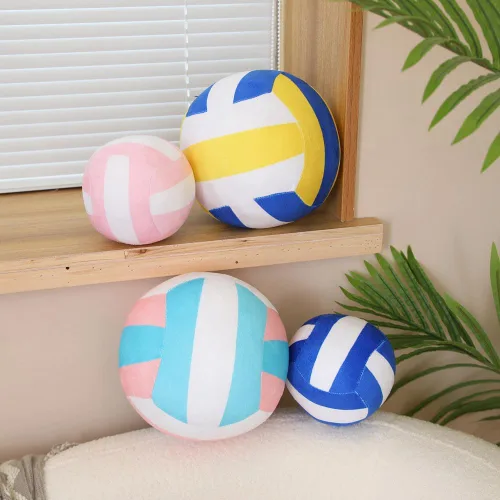 Miniatura 5 de XIYUAN Almohada de felpa de baloncesto de fútbol de 8.6 pulgadas, juguetes de peluche de pelota de fútbol suave, almohada deportiva esponjosa