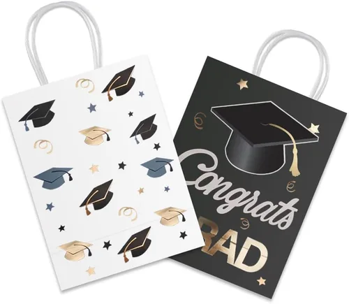 Miniatura 2 de 12 bolsas de regalo para graduados, regalos de fiesta de graduación, bolsas de envoltura para decoración de suministros de fiesta temática