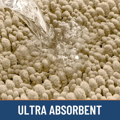 Miniatura 5 de Smiry Alfombras de Baño 24x16 pulgadas, Alfombras de Baño de Chenilla Extra Suaves y Absorbentes, Respaldo de Goma Antideslizante, Lavable a Máquina