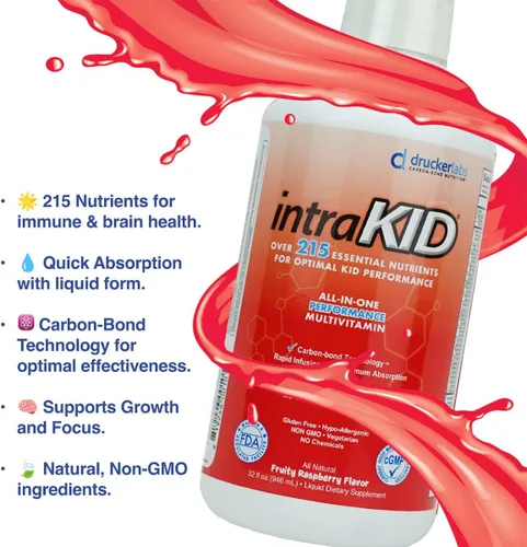 Miniatura 5 de Drucker Labs - Multivitamínico líquido orgánico para niños, apoyo inmunológico, sin OMG, sin lácteos, sin gluten, magnesio, vitamina A, C, E, zinc