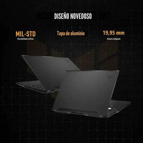 Miniatura 8 de ASUS TUF Dash 15 (2022) Laptop para juegos, pantalla FHD de 15.6 pulgadas 144Hz, Intel Core i7-12650H, GeForce RTX 3060, 16GB DDR5, 512GB SSD