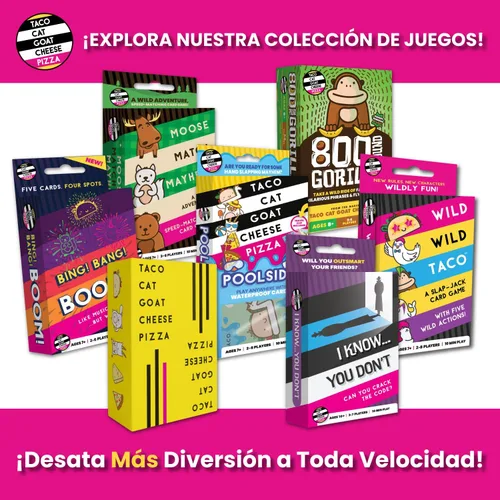 Miniatura 7 de Taco Cat Goat Cheese Pizza Edición Española Juego de cartas salvajemente entretenido para la noche de juego familiar Fácil de jugar con rondas