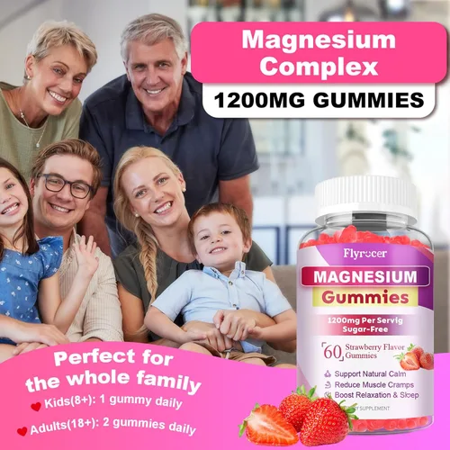 Miniatura 7 de Gomitas de magnesio L-treonato - Gomitas de treonato de magnesio para niños y adultos, apoya la función cognitiva, la salud del cerebro