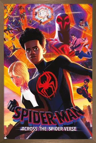 Miniatura 15 de Marvel Spider-Man: Across The Spider-Verse - Póster de pared de hoja del grupo uno, 34 pulgadas de largo x 22.4 pulgadas de ancho, versión enmarcada