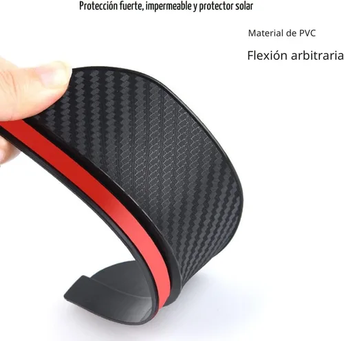 Miniatura 5 de Pincuttee Visor de lluvia de espejo para cejas, protectores de lluvia para espejo lateral, fundas para automóvil, ajuste único, paquete de 2 Negro