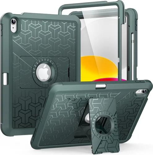 Miniatura 14 de MoKo Funda para iPad (A16) de 11ª/10ª generación 2025/2022, resistente a prueba de golpes, doble capa protectora de cuerpo completo, protector