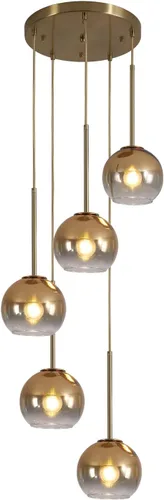 Miniatura 12 de KCO Iluminación Globo Lámparas Colgantes Gradient Cristal Dorado Lámpara Colgante Moderna Cocina Isla Iluminación Vintage Lámpara colgante Lámpara