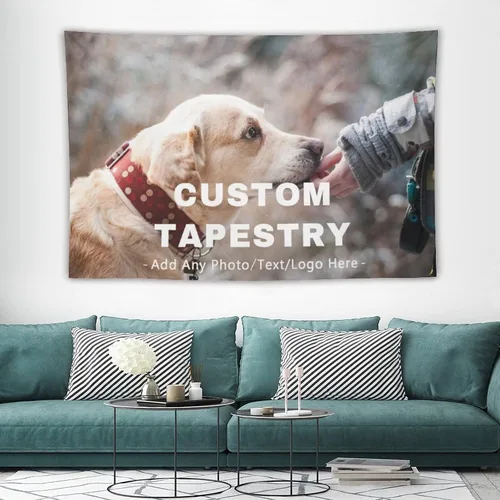 AXKEUDO Regalos para la familia, tapiz personalizado con cualquier foto, telón de fondo para colgar en la pared como arte de pared, recuerdos Diseño