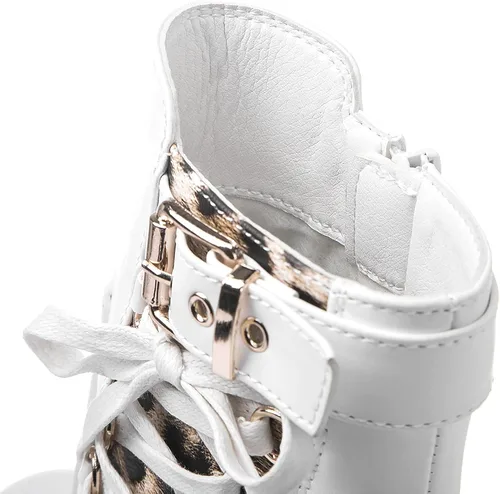 Miniatura 4 de GLOBALWIN Botines de plataforma gruesa para mujer con tacones