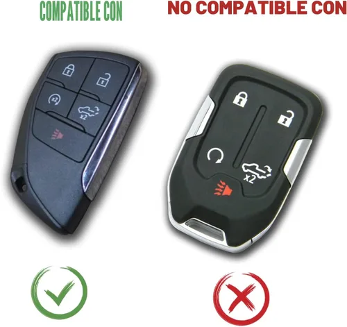 Miniatura 2 de TANDRIVE Funda para llavero de 2022-2025 2026 Chevy Silverado 1500 GMC Sierra 1500, 2024-2026 Silverado Sierra 2500HD 3500HD, silicona, paquete