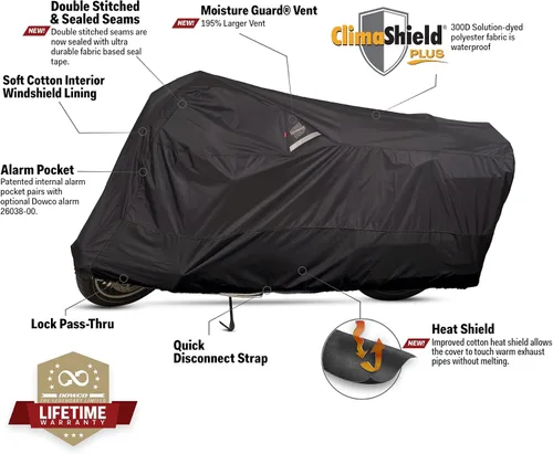 Miniatura 2 de Cobertor de Motocicleta 1 Dowco Guardian Weatherall Plus, Negro
