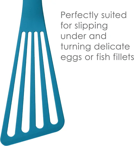 Miniatura 5 de Rachael Ray KitchenTools and Gadgets - Utensilios de cocina de nailon, espátula, espátula, torneros de pescado, 2 piezas, color rosa