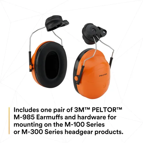Miniatura 4 de 3M PELTOR Conjunto de orejeras M-985/37333(AAD), para productos Versaflo M-100 y M-300, par, 1 EA/estuche