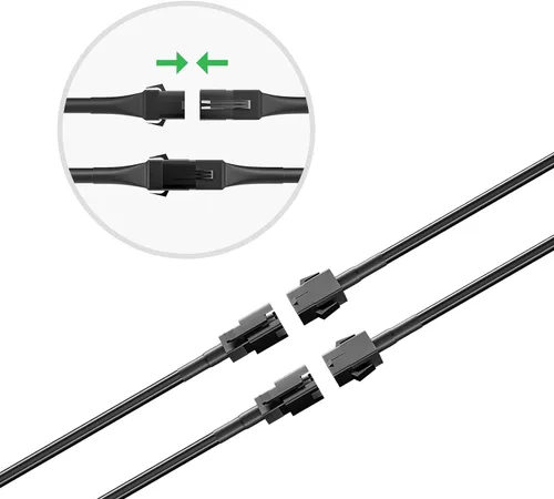 Miniatura 3 de Cable de extensión de luz LED de roca 2 unidades, 47 pulgadas, cable de extensión LED de 4 pines con interfaz, cable de extensión de luz LED RGB