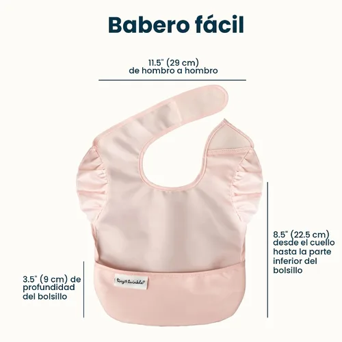 Miniatura 5 de Tiny Twinkle Baberos Antiderrame para Comer para Bebé Baberos Impermeables y Limpiables para Niños Pequeños con Bolsillo de Recolección Baberos