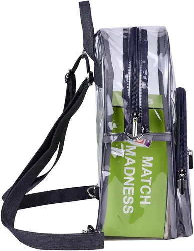 Miniatura 8 de Mochila pequeña aprobada por el estadio mini mochila transparente para niñas Negro Mini Mochilas Daypack