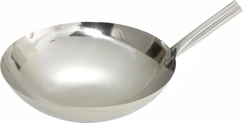 Winco - Wok de Acero Inoxidable con Junta Enclavada, 35 cm