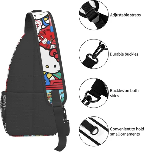 Miniatura 5 de Qshakwia Linda bolsa bandolera para mujer, riñonera cruzada para adultos, mochila de viaje, senderismo, bolsa de pecho